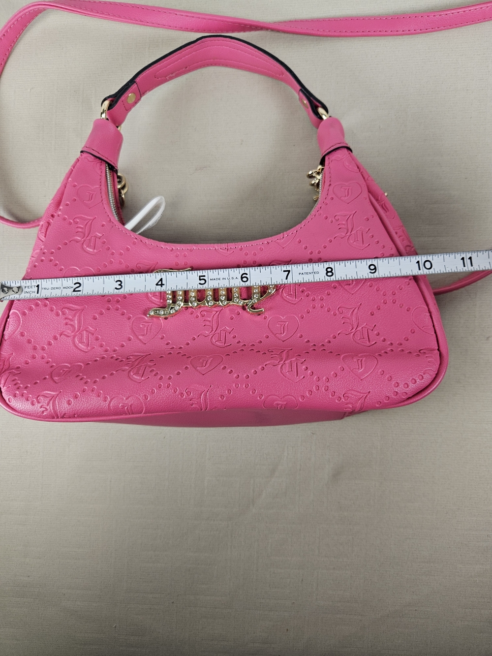 Juicy Couture Pink Shoulder Bag with Gold Logo - Picture 15 of 16